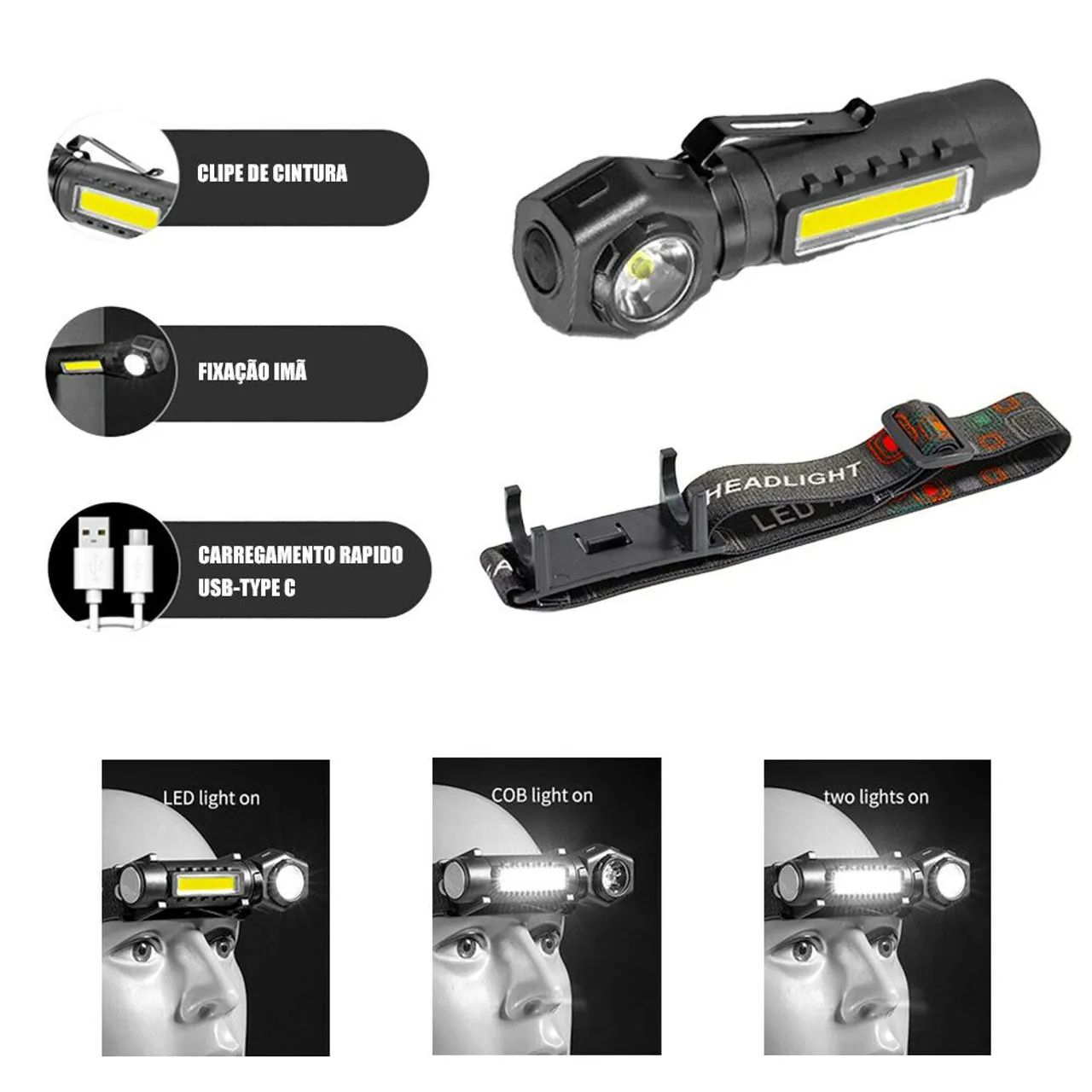 Lanterna de Cabeça para Ciclismo - Foto 3