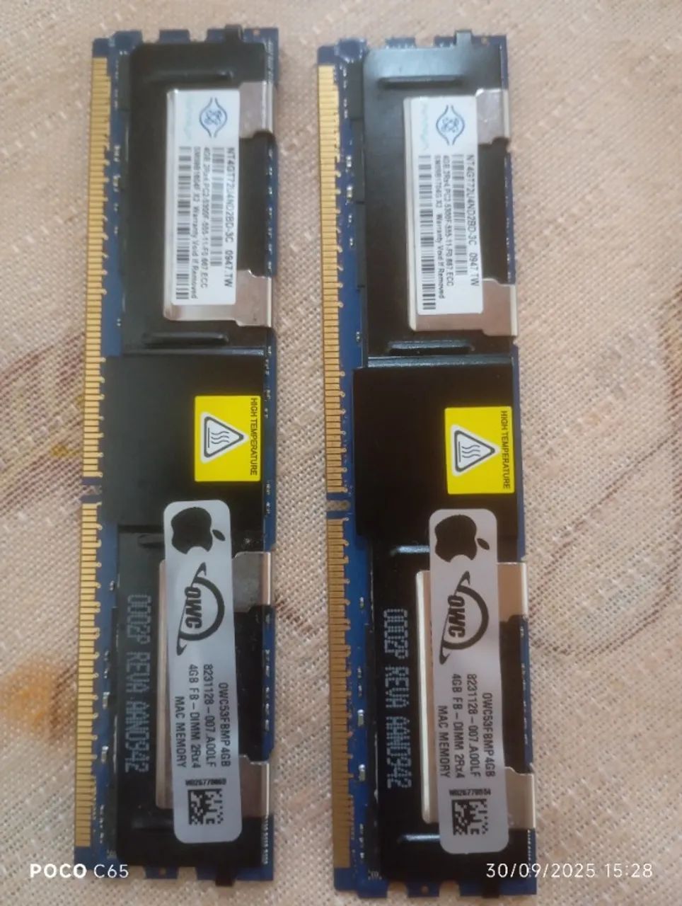 Memória RAM MACPRO 2006 4GB, DDR2