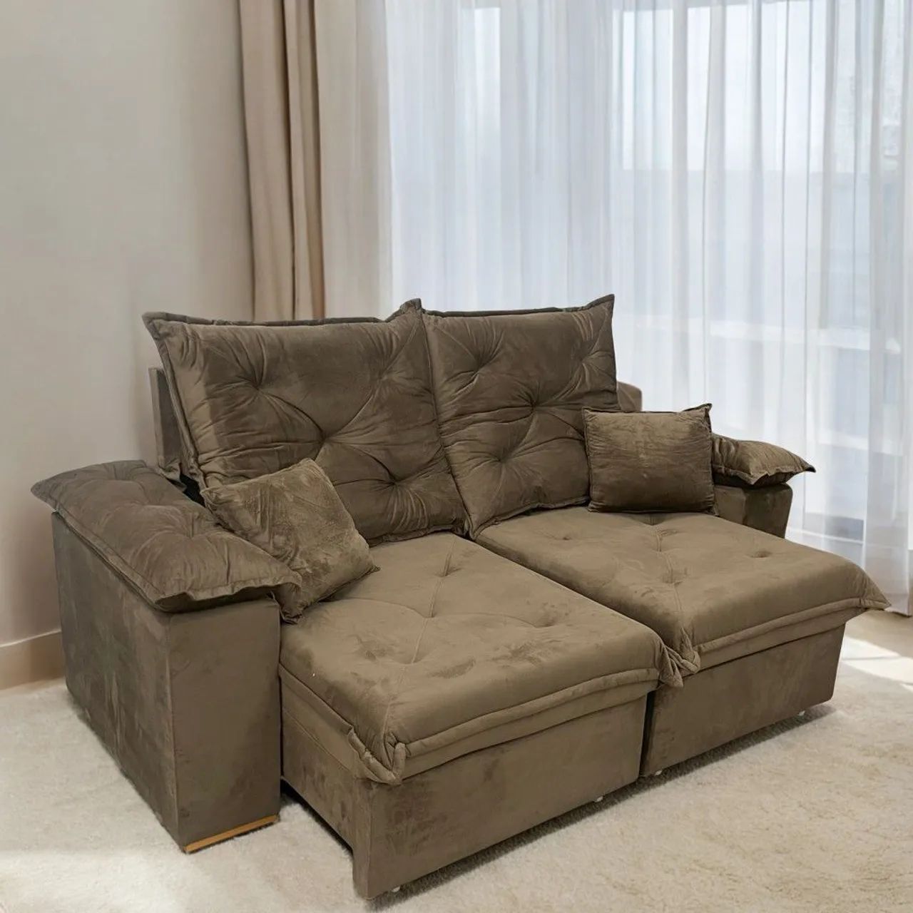 Sofá retrátil e reclinável premium super confortável!! 544tt66 - Foto 3