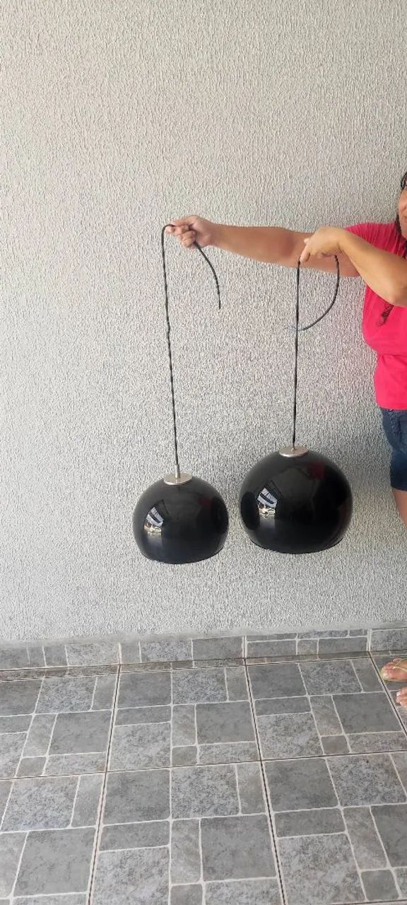  lustres de vidro 60,00 cada  - Foto 2
