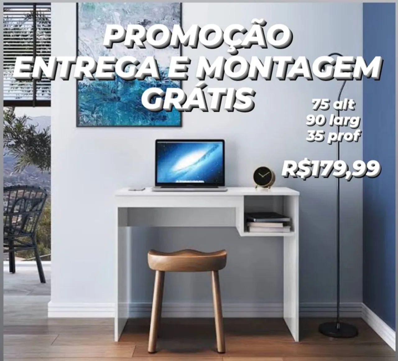 Escrivaninha 100%mdf / promoção temos outros modelos  - Foto 2
