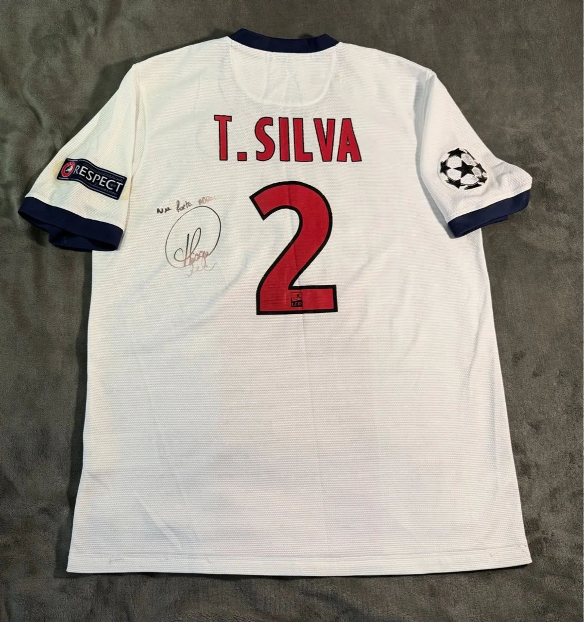 Camisa PSG 2013 - Autografada - Thiago Silva - Foto 2