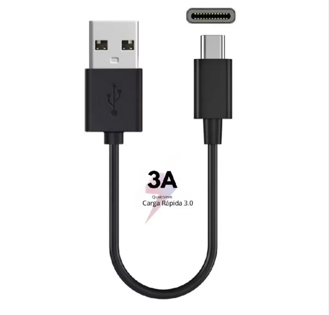 CABO USB MICRO/ TIPO C 20 CENTÍMETROS  - Foto 2