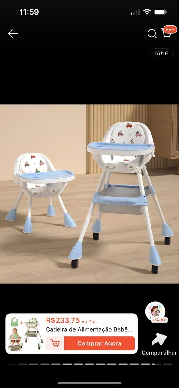 Cadeirinha de alimentação 