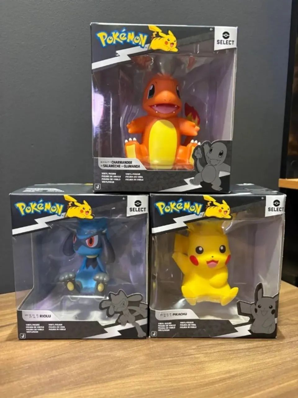 Pokemon Pokémon Select NOVO: Pikachu, Charmander e Riolu- Kit Exclusivo com 3