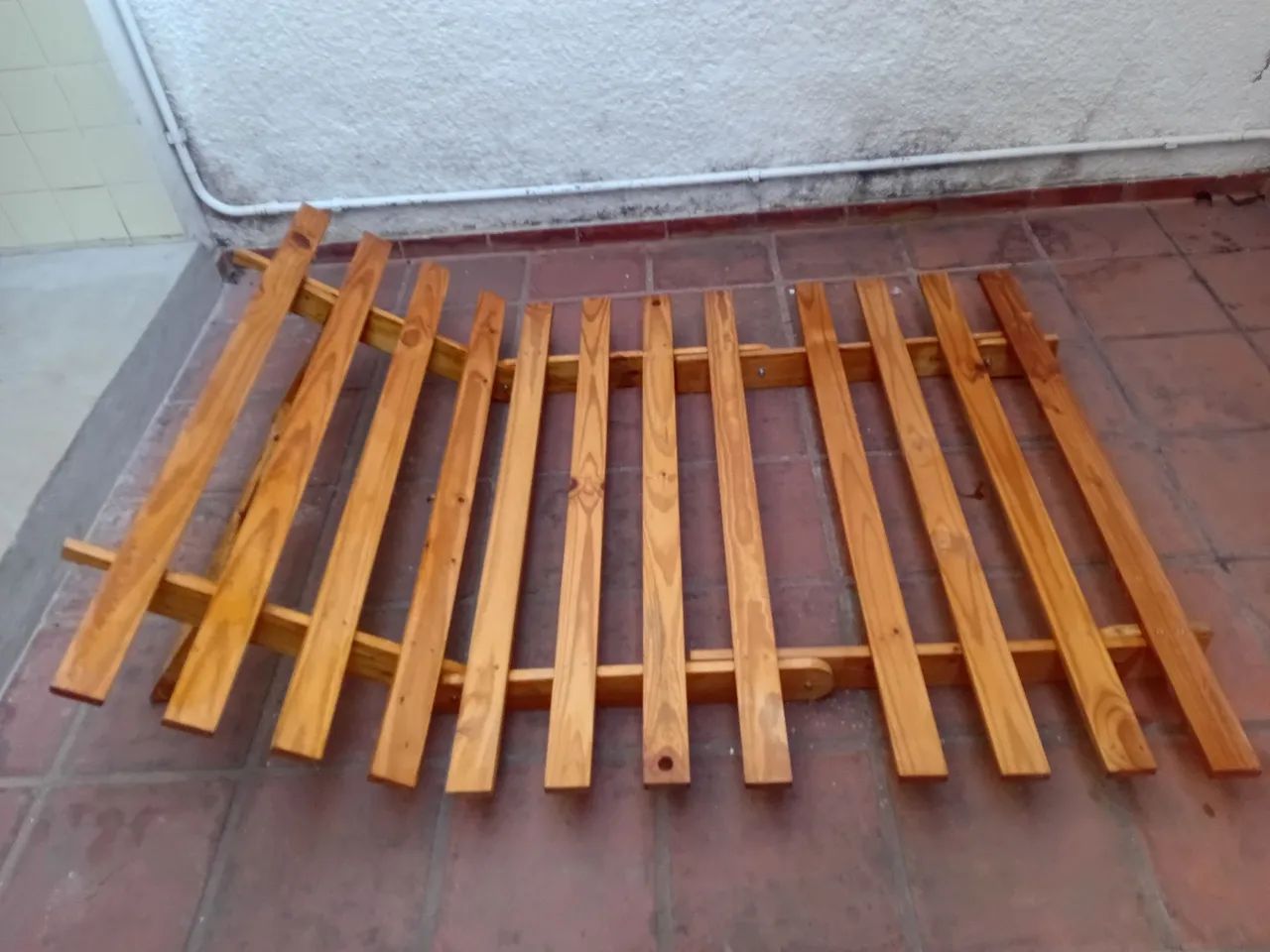 Sofá-Cama de Madeira Maciça Dobrável - 2 em 1 - Foto 3
