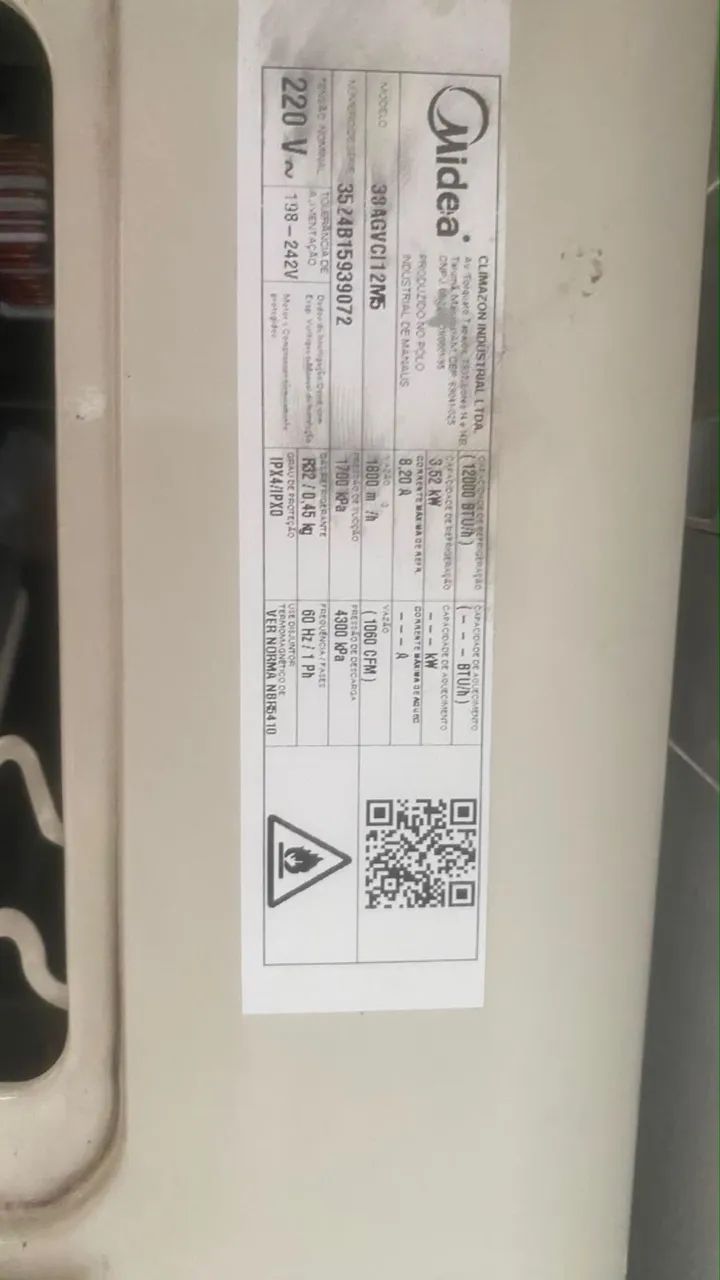 Ar condicionado Split 12 mil btus 