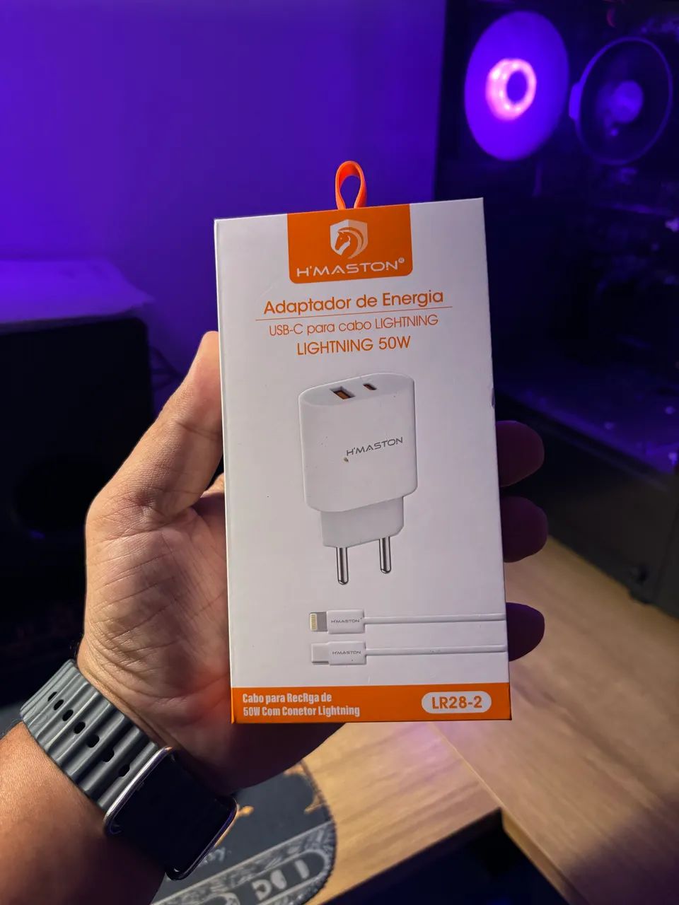 Carregador 50w para iPhone ( Lightning ) 
