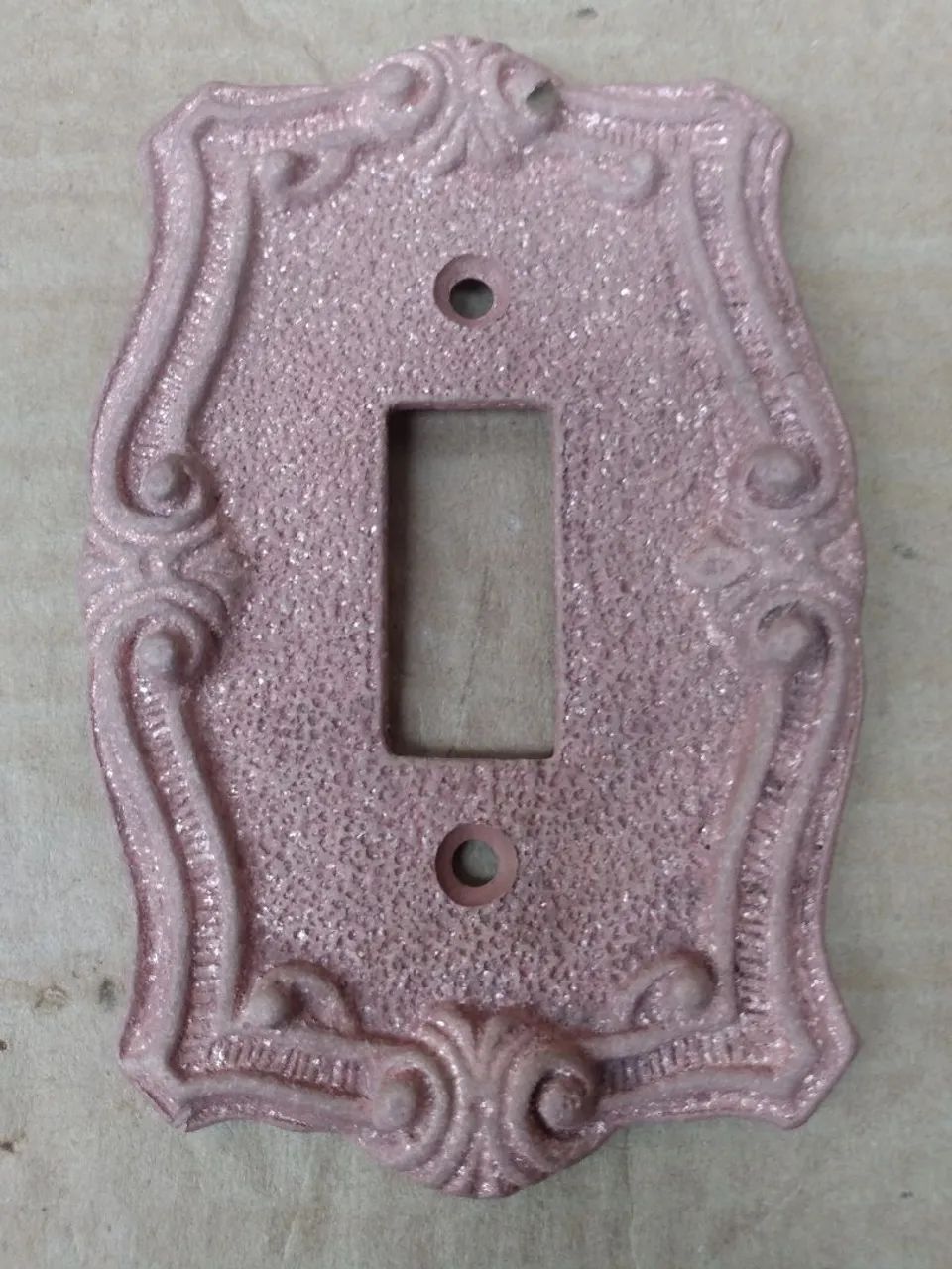 Placa espelho colonial de bronze para interruptor de parede