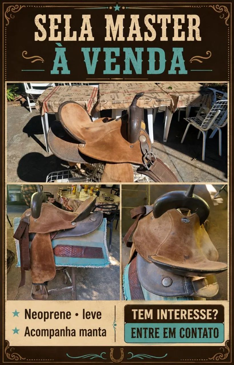 Sela de cavalo da Master 
