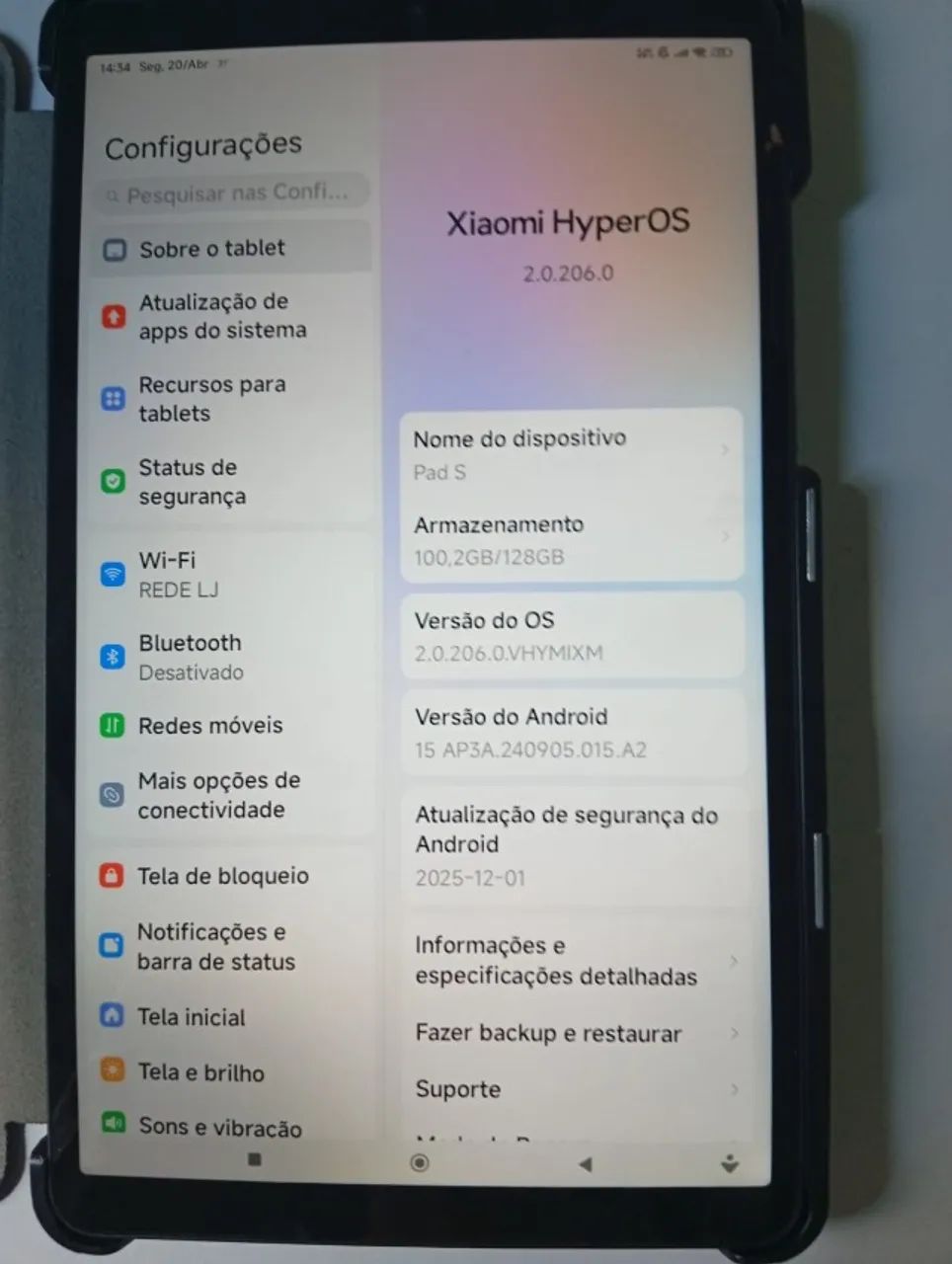 Tablet Redmi Pad S, 128 gb armazenamento, 12gb ram, tela touch 8", capa magnetica - Foto 6