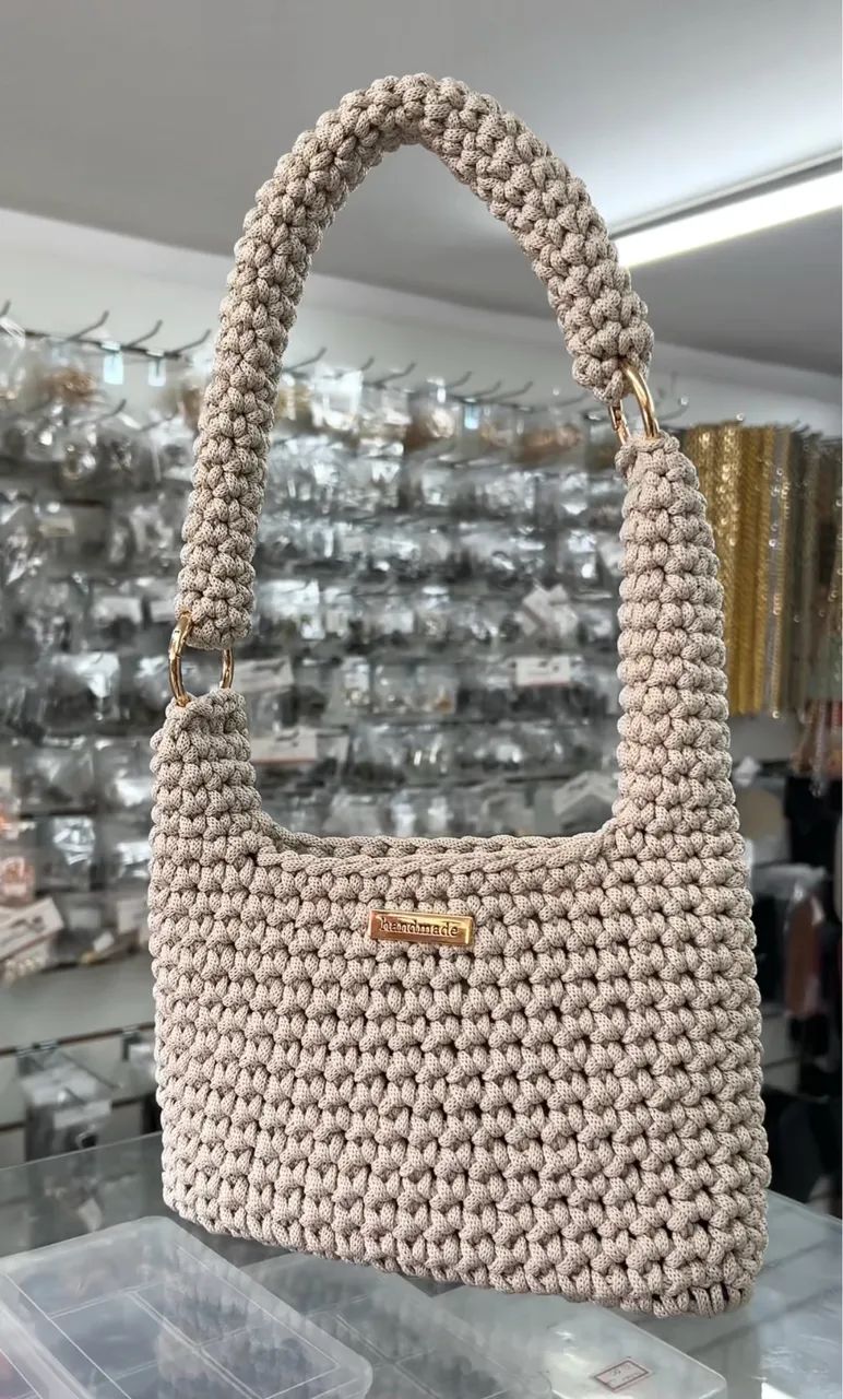 Bolsa de crochê alça removível  - Foto 2