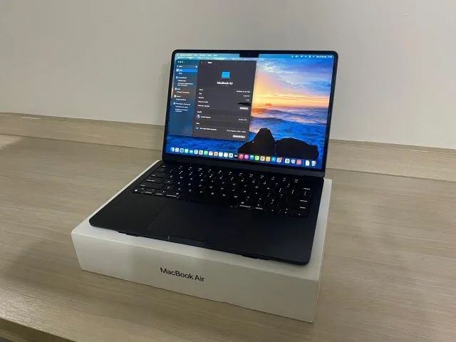 MacBook Air M2 2022 8GB Ram 256 GB tela 13?6 polegadas Midnight com caixa e carregador  - Foto 3