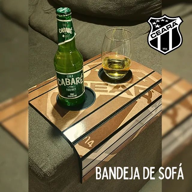 Bandeja Braço de Sofá Porta Copos Ceará Sport Club _ CS349