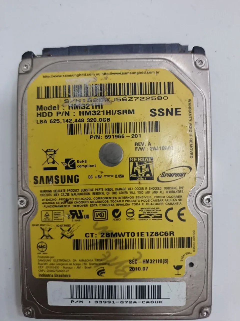 Hd Samsung 320gb 2.5 notebook - Foto 2