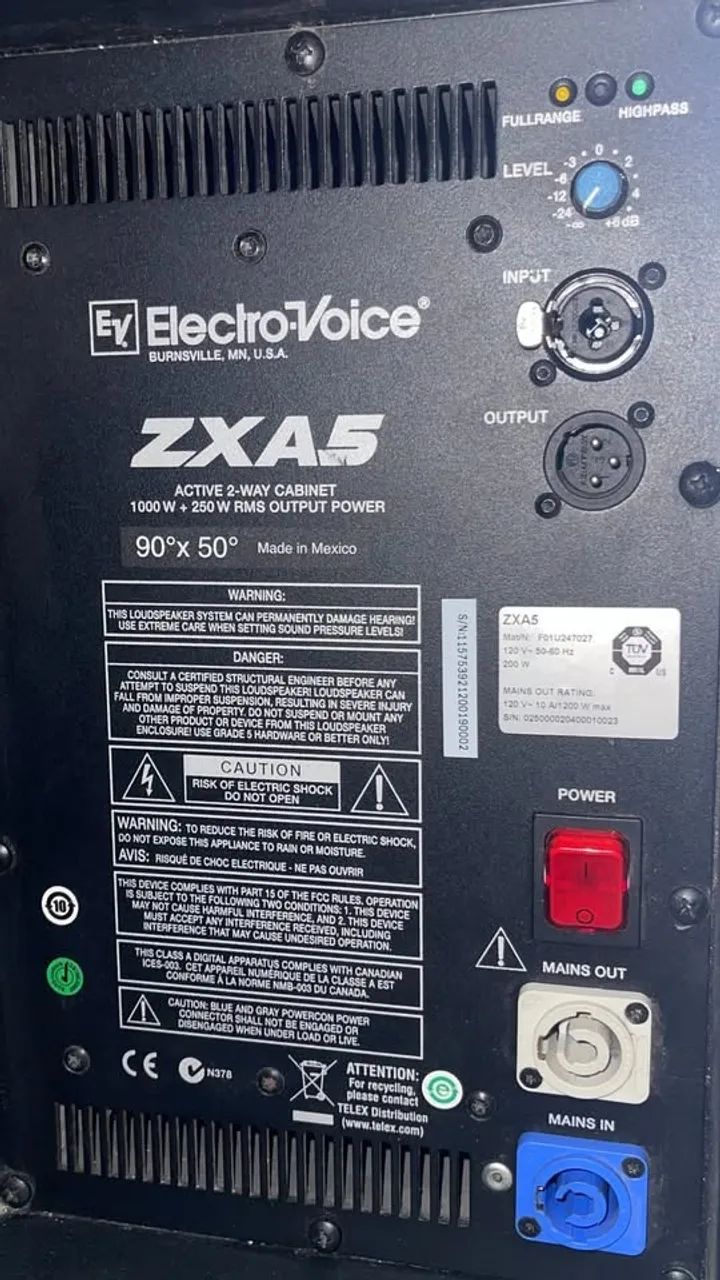 Caixa ativa Electro-Voice ZXA5 90 B - 15 polegadas | preço por unidade - Foto 3