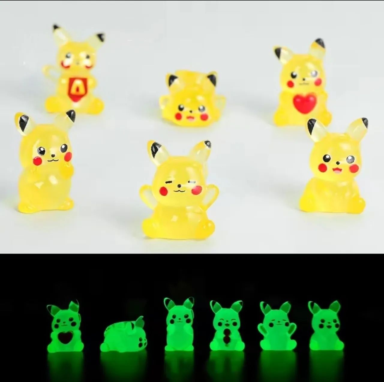 Conjunto de miniaturas de Pokemon Pikachu 6 peças 