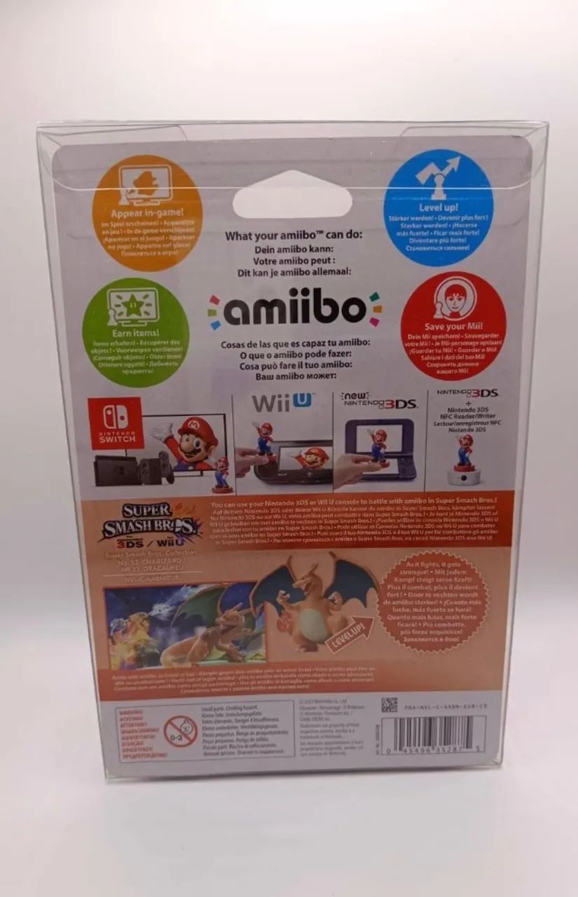 Amiibo Charizard Super Smash Bros com proteção PET Nintendo Switch Boneco Pokémon Figure - Foto 2