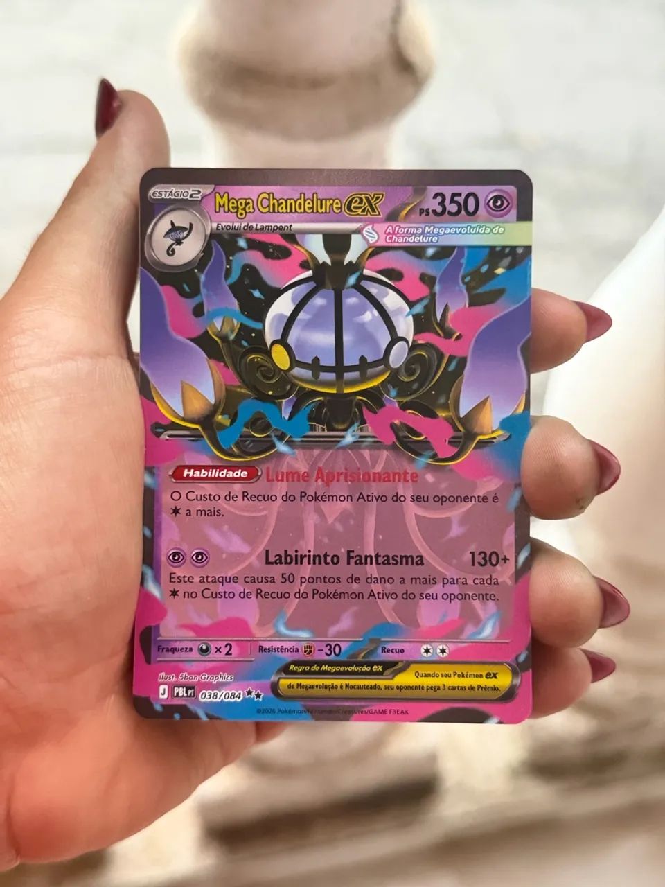 Carta Pokémon Mega Chandelure ex (038/084) - Foto 3