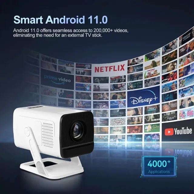 Projetor Progaga PG310 Android 4k 720P 300Ansi - Foto 3