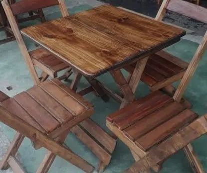 mesa com 4 cadeiras dobrável 