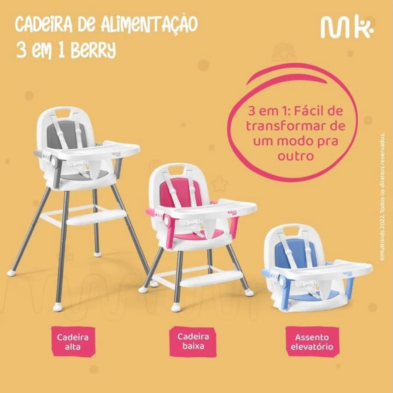 Cadeira de Alimentação Multikids - Foto 3