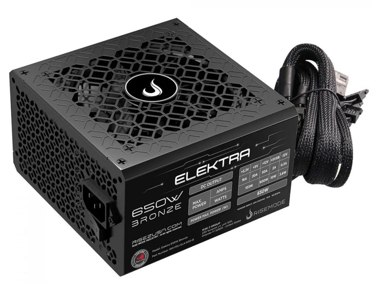 Fonte Rise mode 650 w 80 plus 