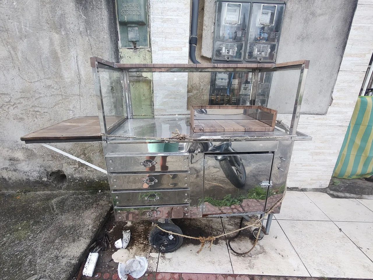 Carrinho  com 2 boca de fogão  - Foto 2