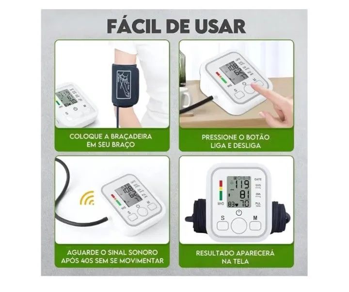 Aparelho de pressão digital de braço com detector arritmia e memória. - Foto 5
