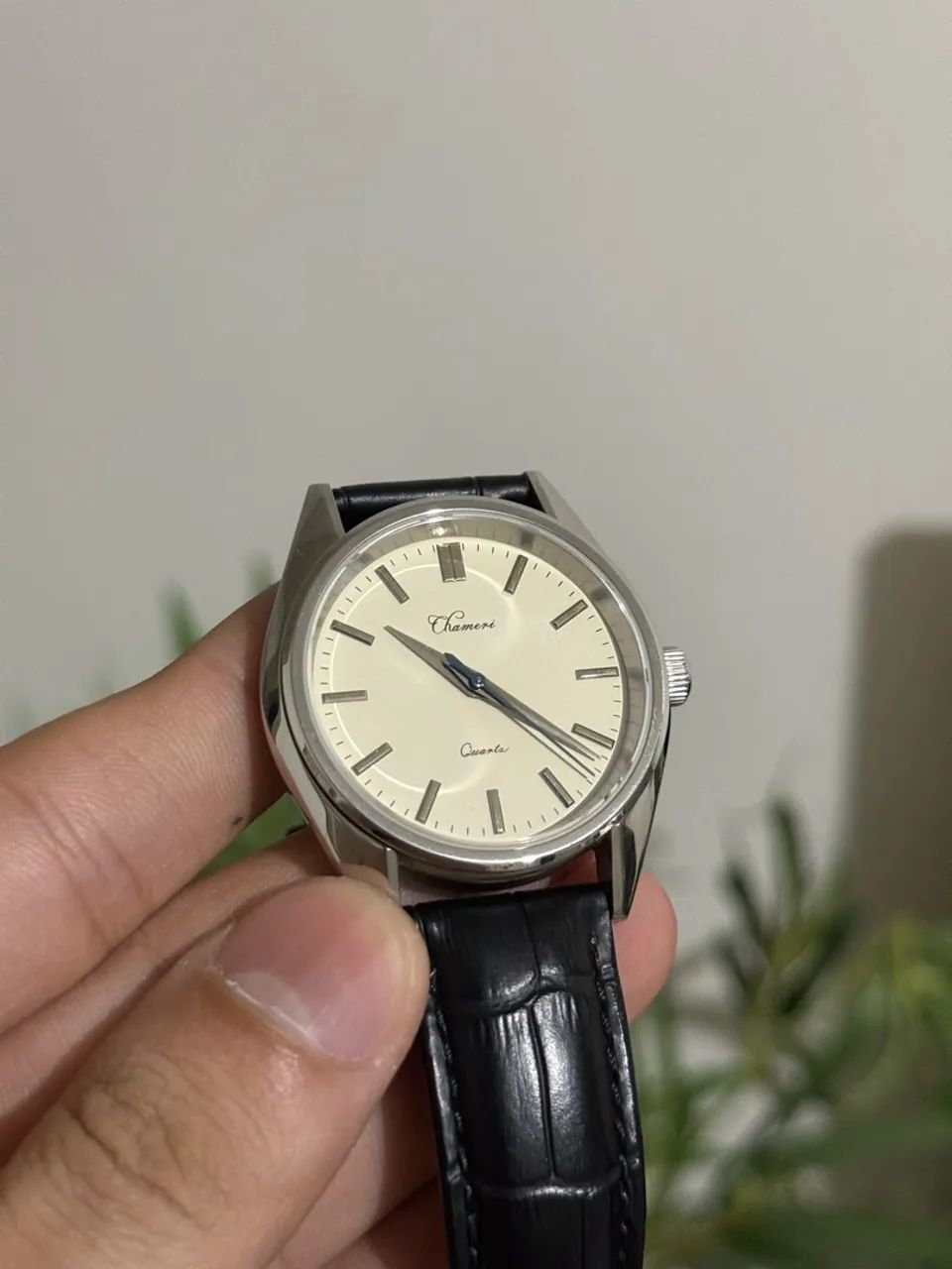 Relógio social quartzo Chameri Maq Seiko VH31