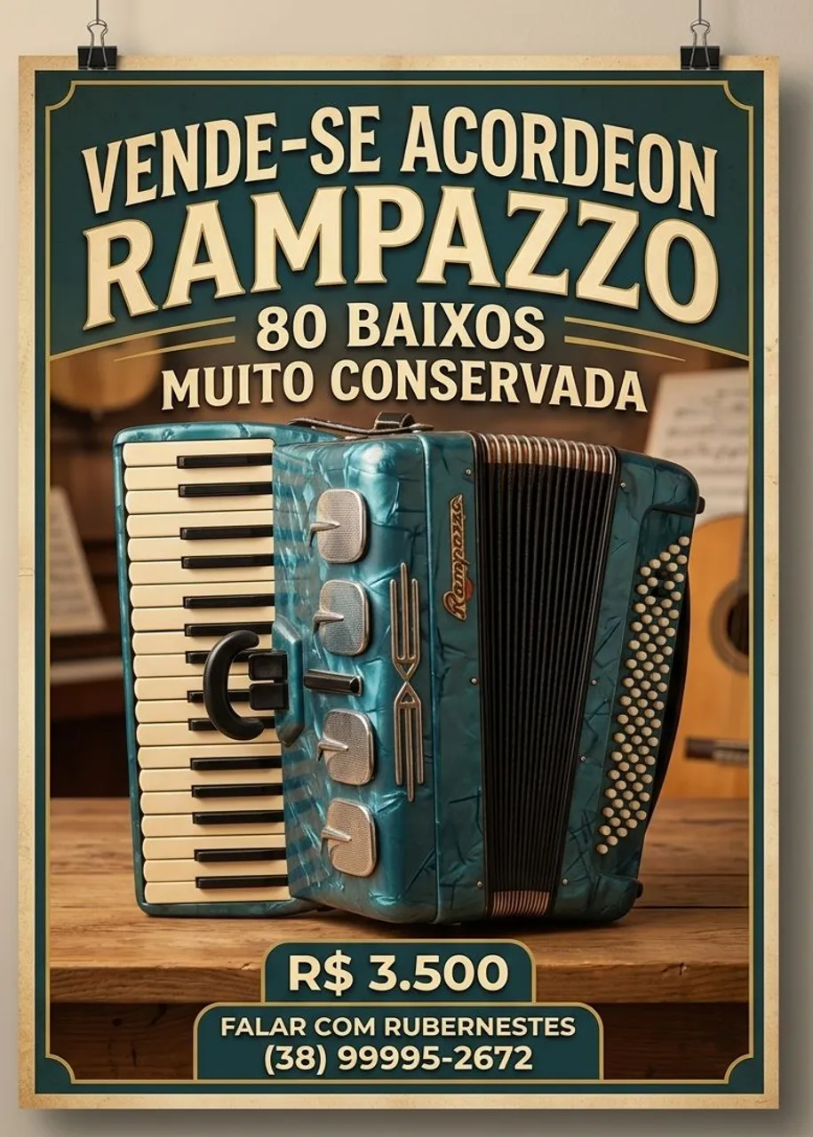 Acordeon Da Vinci MM Special Polifônica - Instrumentos musicais