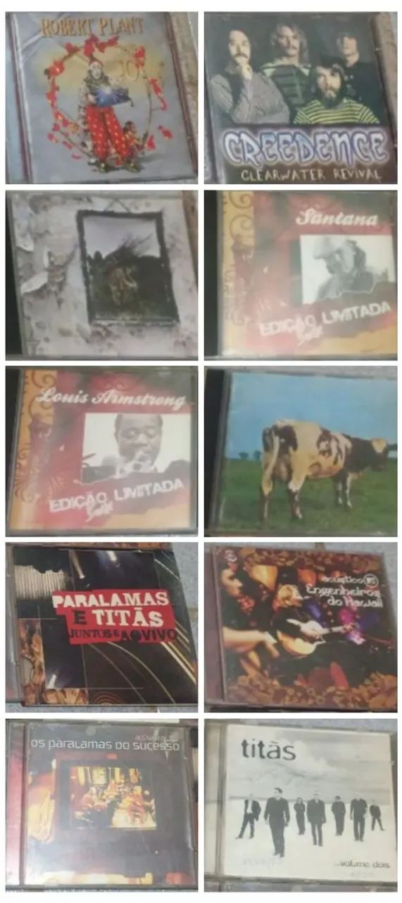 Coleção com 10 Cds Originais de Rock Nacional e Internacional/Amos
