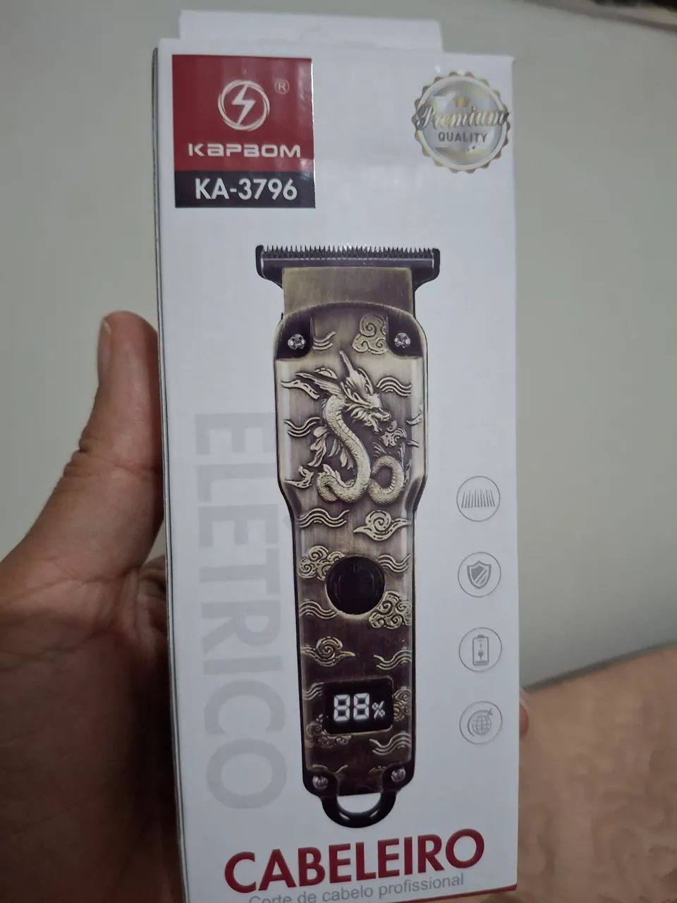 Maquina de cortar cabelo Kapbon com visor