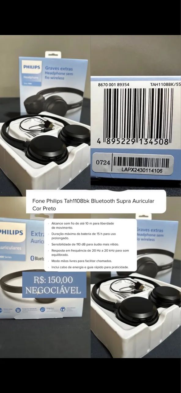 Fone Phillips TH1108BK