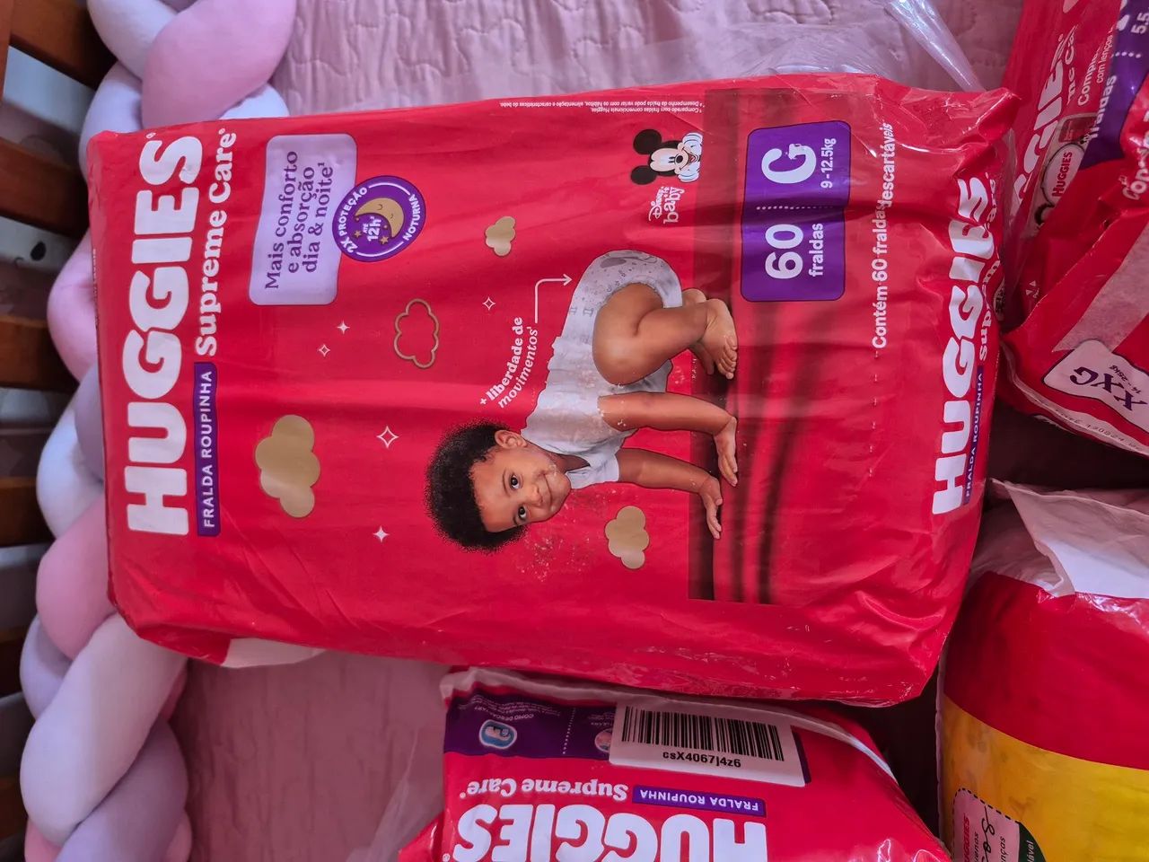 Fralda huggies M e G