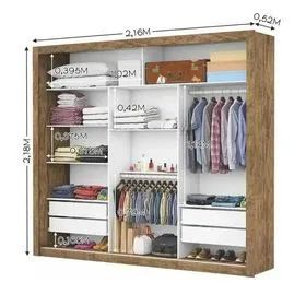 Guarda Roupa Plus com Espelho 3P - (Fazemos Entregas)! - Foto 5