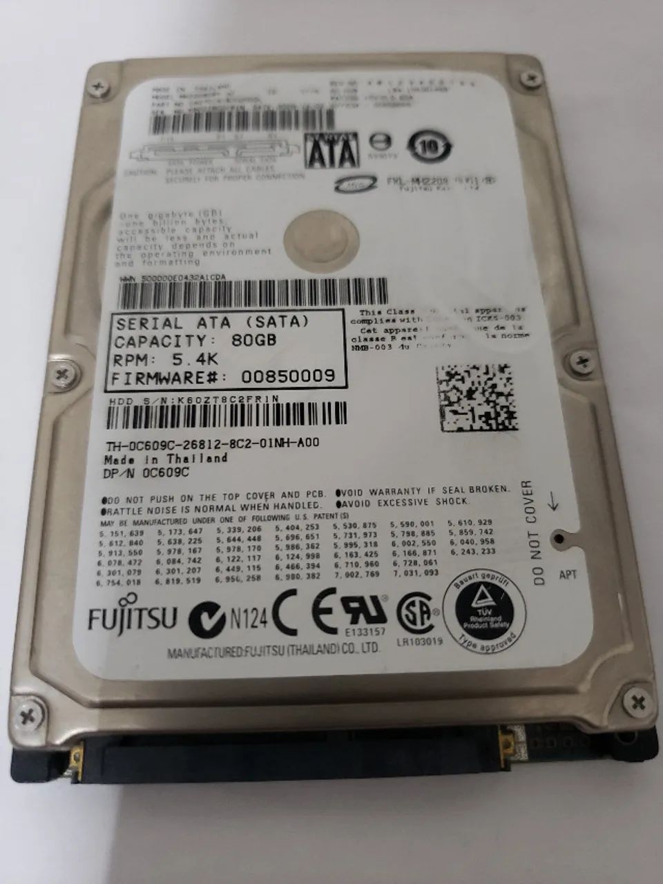 HD Notebook 80 GB Fujitsu 