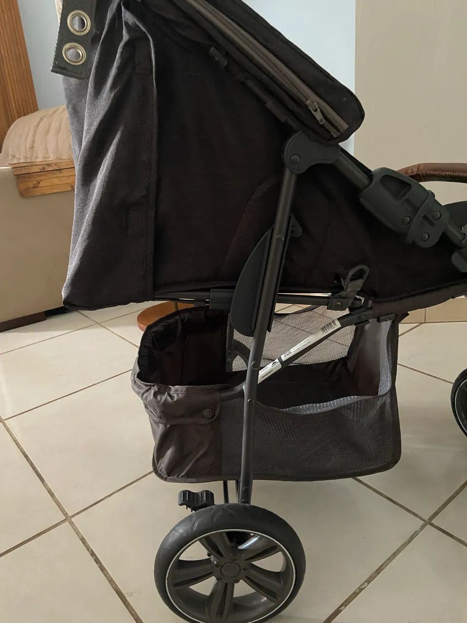 Carrinho de Bebê ABC Design Treviso 3 - Woven Black (Excelente Estado) - Foto 3