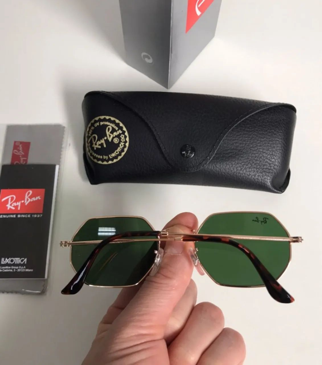 óculos de sol ray ban octagonal g15 - Foto 4