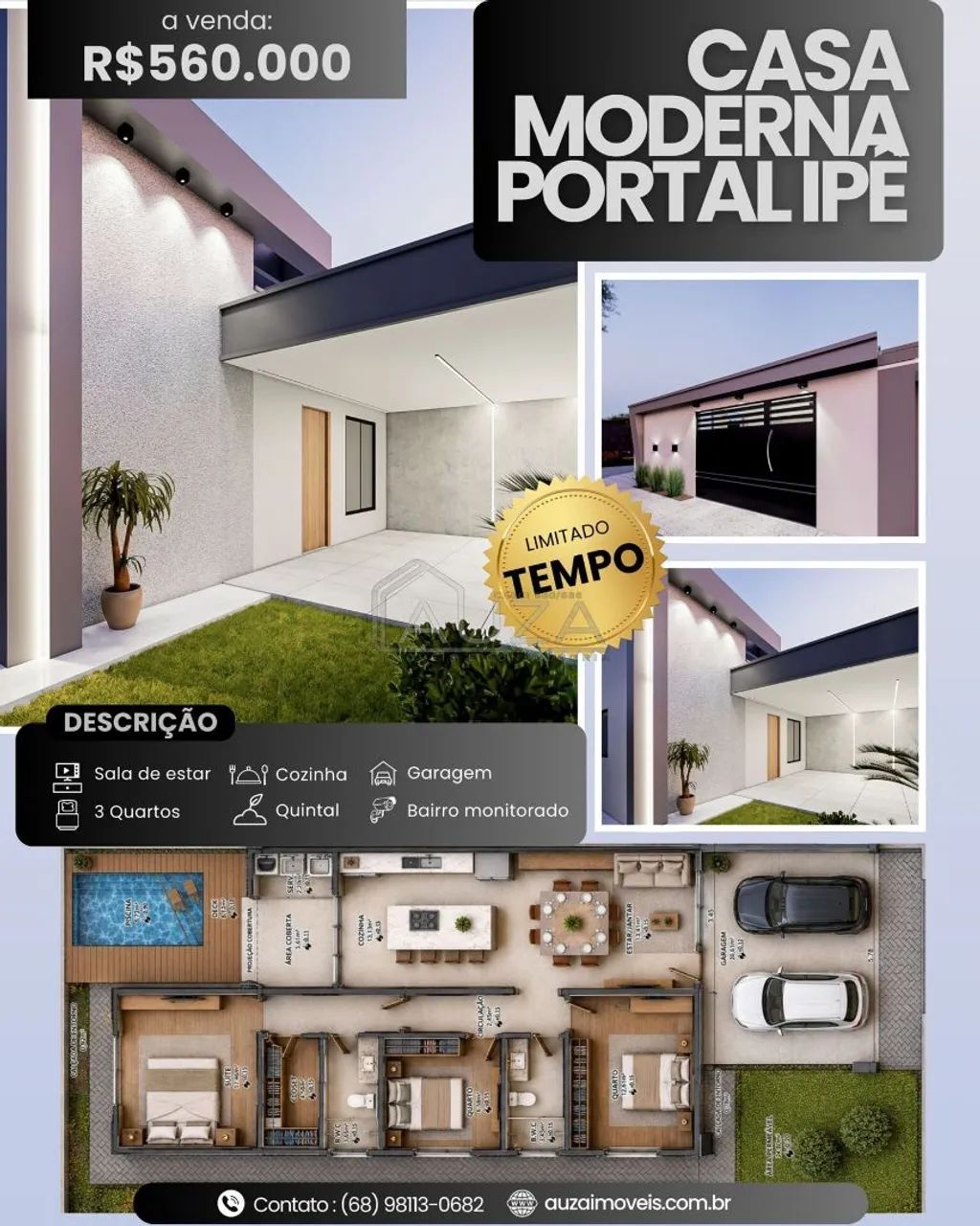 Vendo casa Portal Ipê - bairro monitorado  - Foto 3