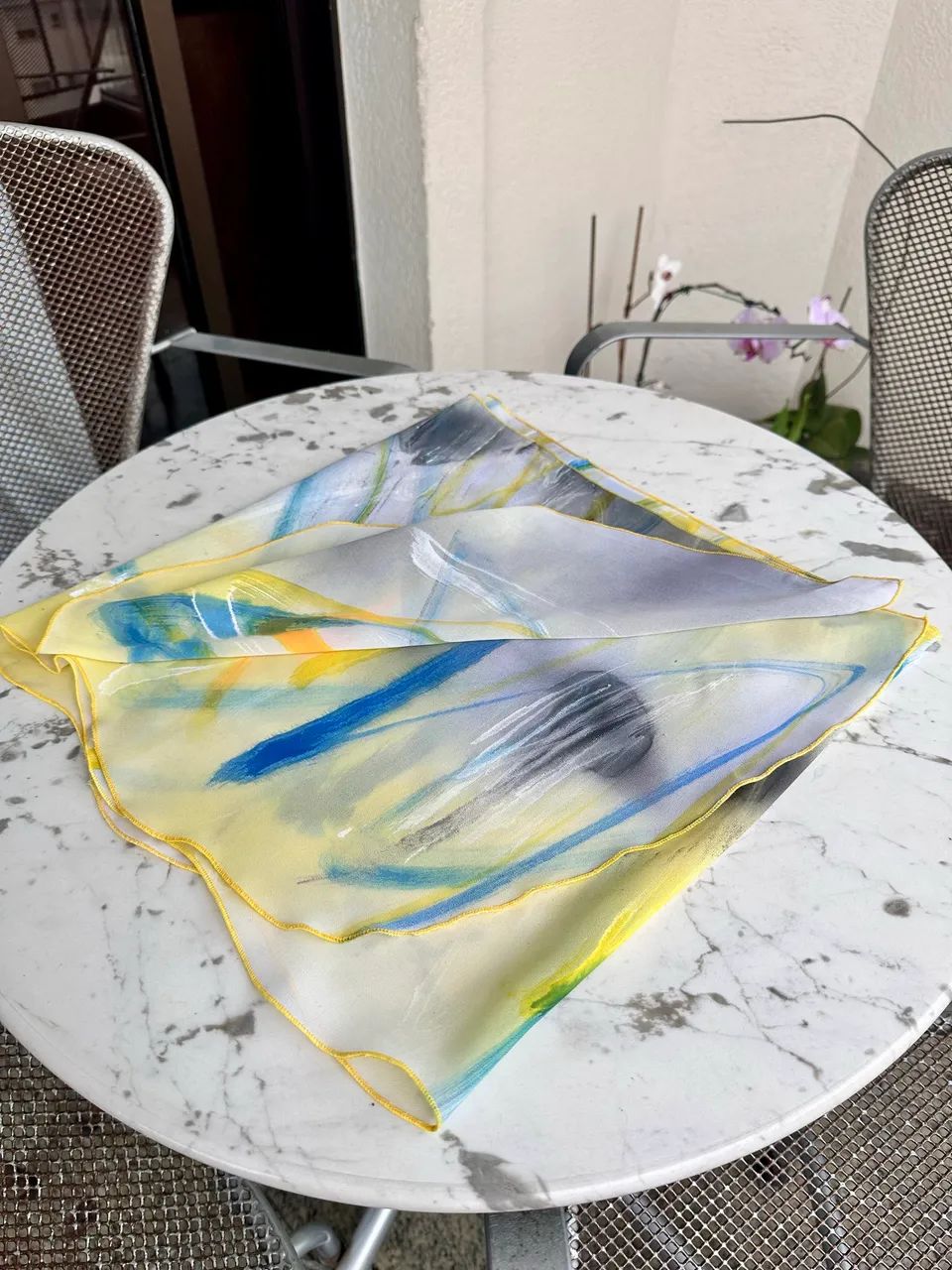 Echarpe italiana pintada a mão  - Foto 3