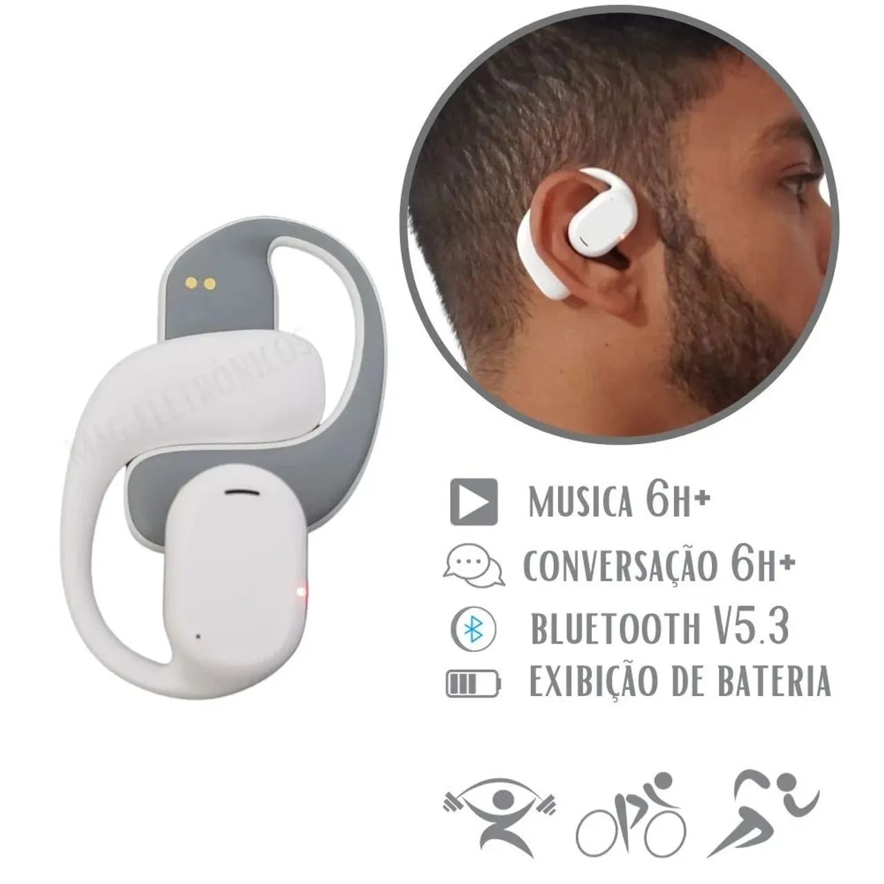 Fone de ouvido sem fio bluetooth - Foto 4