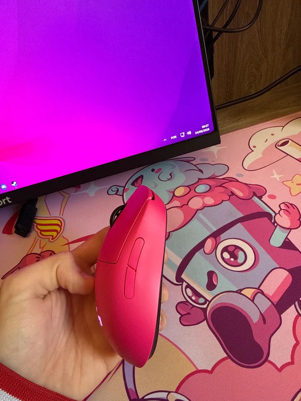 Mouse Logitech g pro x lightspeed 2 rosa - Foto 3
