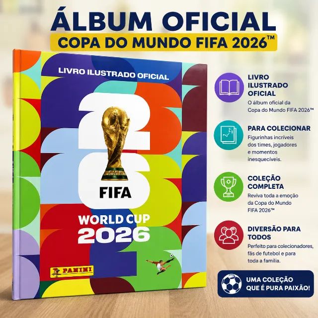 Álbum Copa 2026 Panini Capa Dura (COMPLETO)