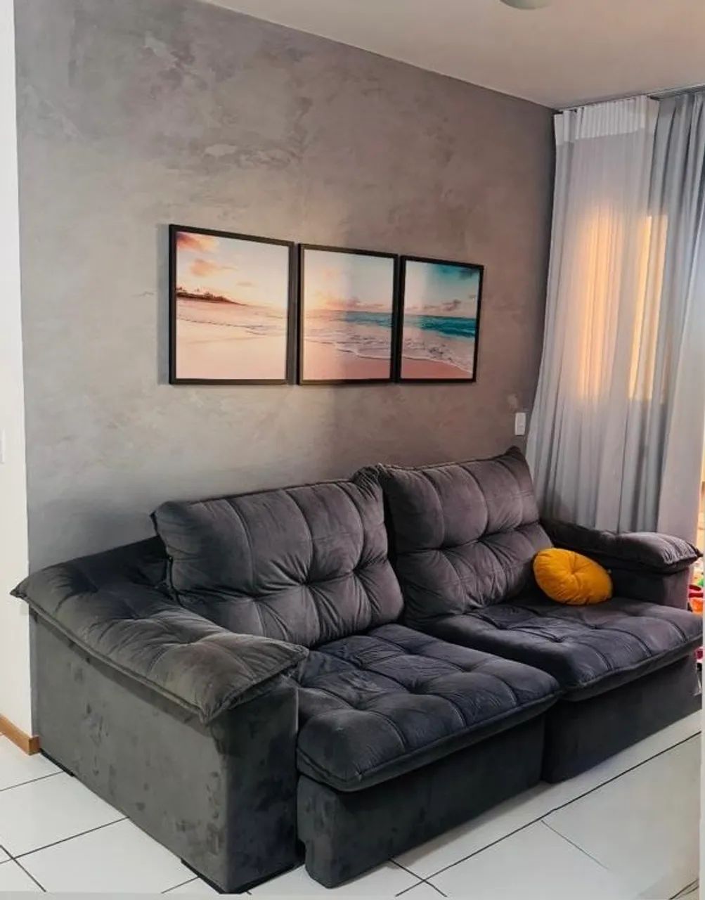 Lindo Sofá 2,50m Suede