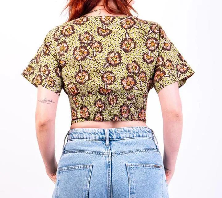 Cropped Verde Estampado Zara tamanho G  - Foto 2