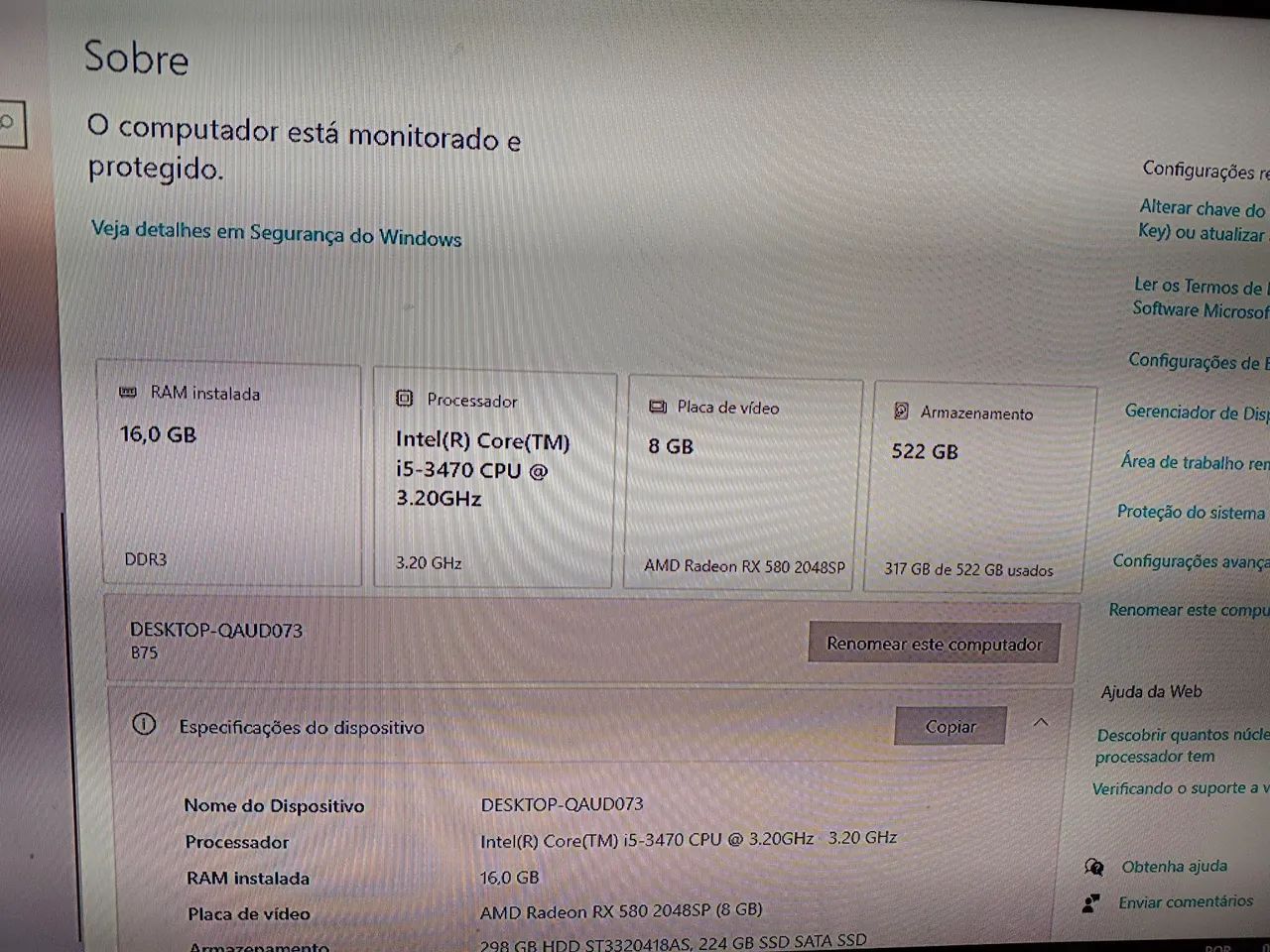 PC Gamer i5 16gb RX580 - Foto 3