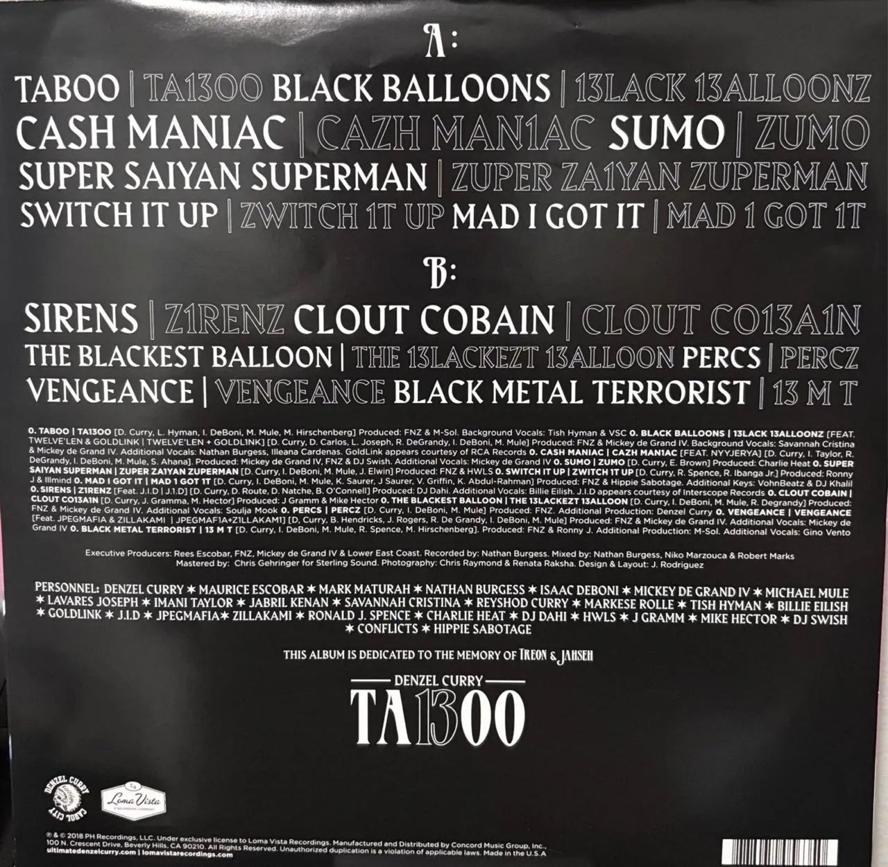 Denzel Curry TA13OO Lp 2018 Red Vinyl - Foto 4