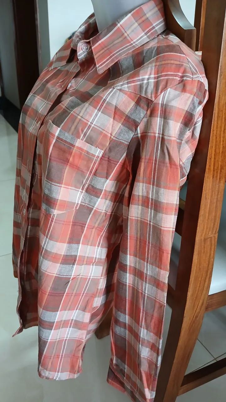 Camisa xadrez linda feminina - Foto 5