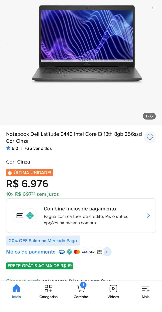 Latitude 3440 core i3 décima terceira geração  - Foto 2